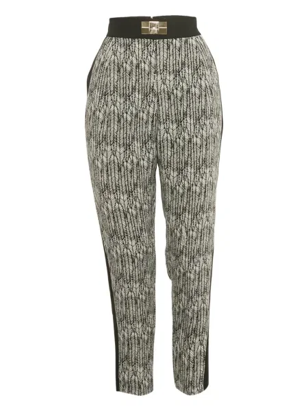 Pantaloni Elisabetta Franchi cu imagine alb