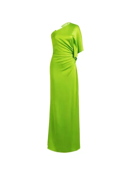 Rochie maxi Silvia Tcherassi cu un umăr gol verde