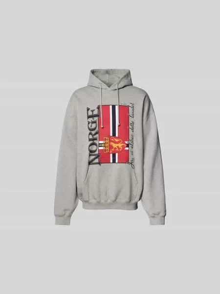 Bluza z kapturem o kroju oversized z nadrukiem z motywem Vetements