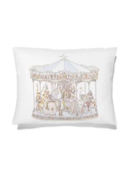 Geantă Atelier Choux din satin cu imagine alb