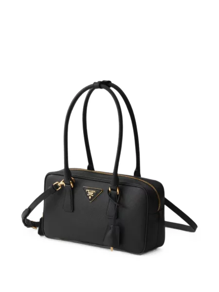 Top Prada din piele negru