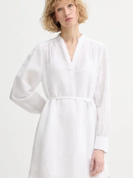 Marc O'Polo rochie de vară din in alb