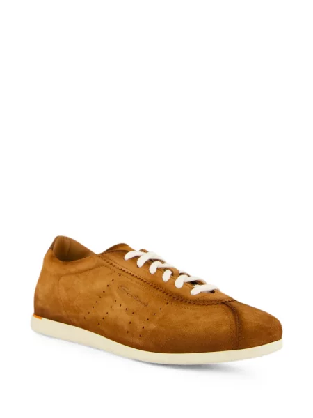 Top Santoni din piele de căprioară maro