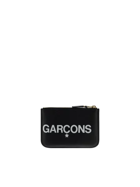 Torba Comme Des Garcons skórzana z logo czarna