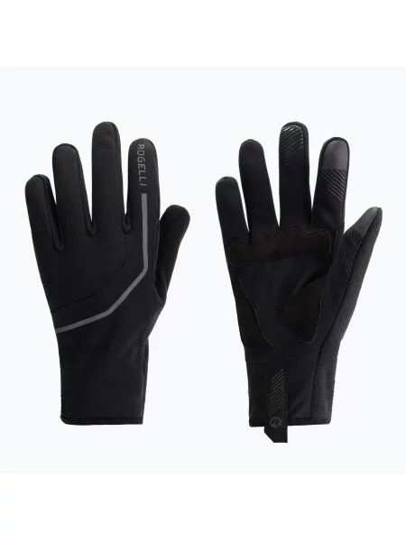 Cyklistické rukavice Rogelli Apex Winter Windproof black černé