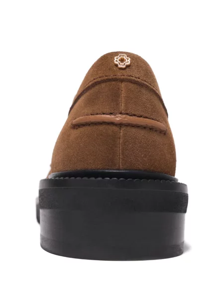 Pantofi loafer Maje din piele slip-on maro