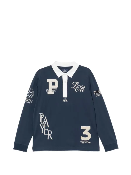 Dugo polo majica La Martina s autogramom plava