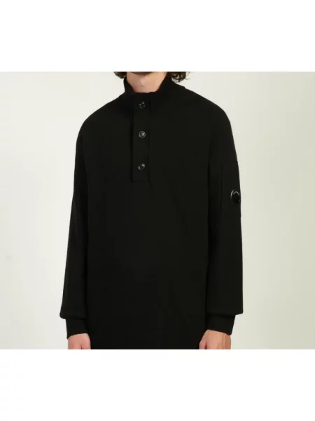 Dzianinowa koszulka polo C.p. Company czarna