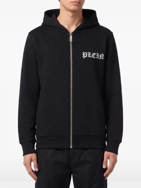 Hanorac cu glugă Philipp Plein cu strasuri negru