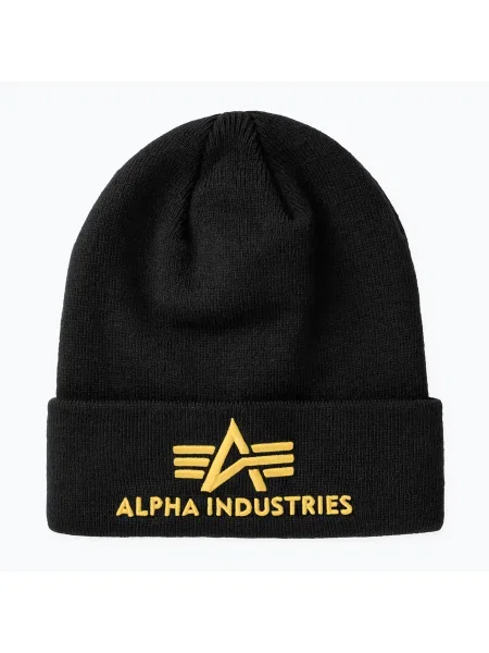 Alpha Industries sapka 3D Beanie vékony fekete