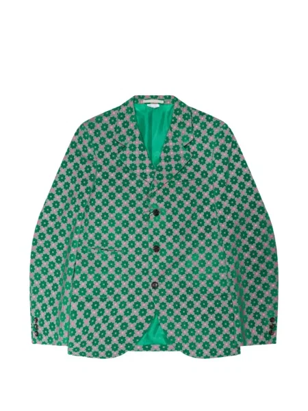 Sacou Comme Des Garçons Homme cu model floral cu imagine verde
