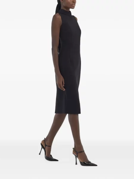 Rochie midi Roberto Cavalli fără mâneci negru