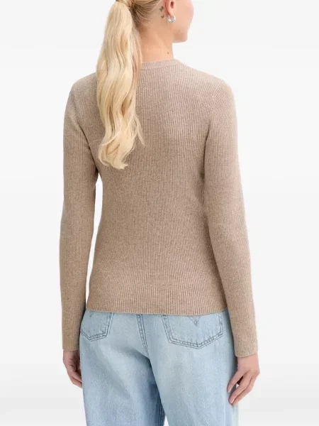 Pulover Levi's® skinny fit cu imagine cu decolteu rotund galben