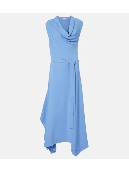 Rochie maxi Ferragamo drapată de costum albastru