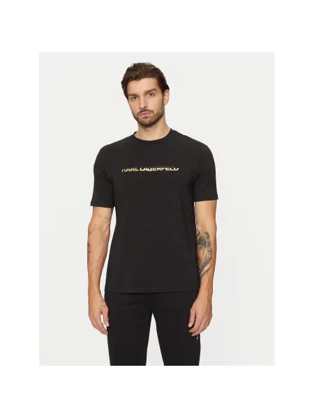 KARL LAGERFELD T-Shirt Regular Fit μαύρο