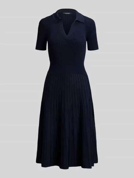 Sukienka casualowa z mieszanki Lauren Ralph Lauren niebieska