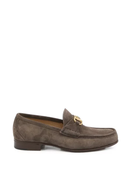 Pantofi loafer Valentino Garavani din piele de căprioară gri