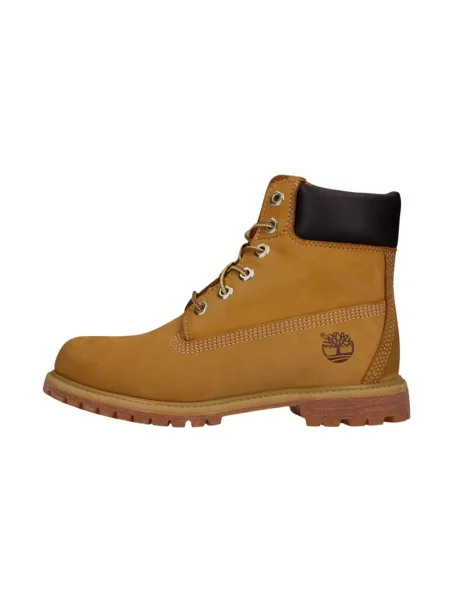 Botki Timberland skórzane na płaskim obcasie beżowe