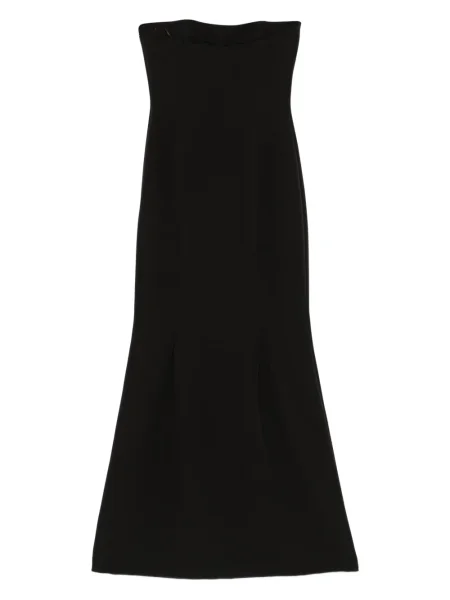 Maksi sukienka maxi Federica Tosi bez ramiączek garniturowa czarna