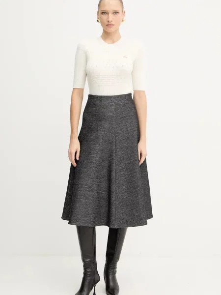 Спідниця MAX&Co. midi розкльошена сірий