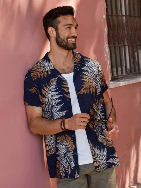 Къс риза Ombre с къс ръкав