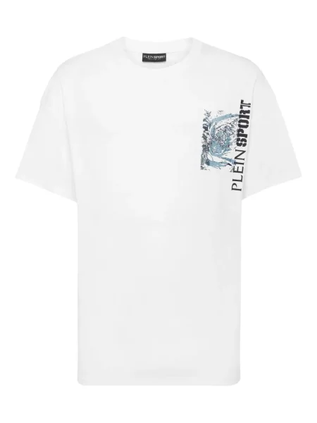 Tricou Plein Sport cu imagine cu dungi de tigru alb