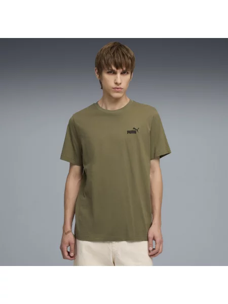 PUMA koszulka Essentials z małym logo No. 1 Odzież S zielony