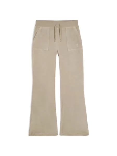 Pantaloni Juicy Couture din velur evazate alergare