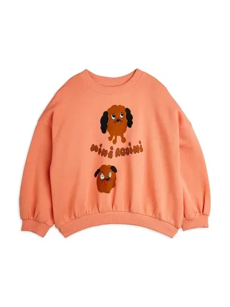 Mini Rodini Dětská mikina Doggies oranžová