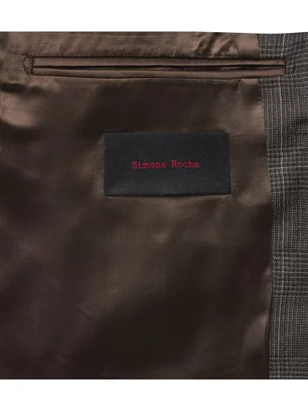 Vilnonis pledas švarkas Simone Rocha pilka