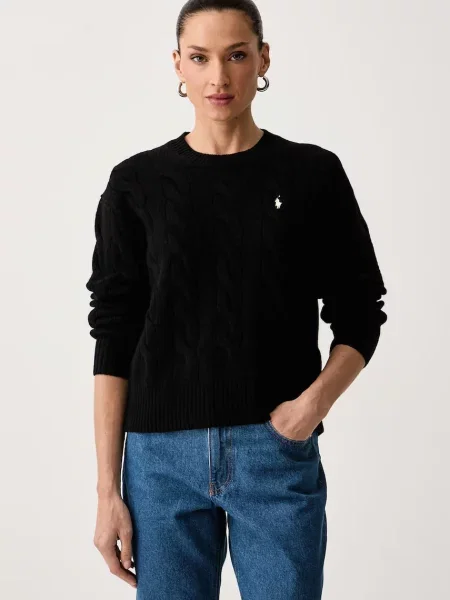 Polo Ralph Lauren pulover za žene od vune crna