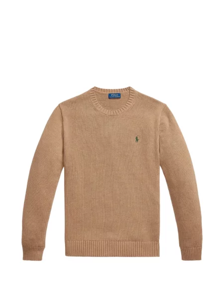 Tricou polo Polo Ralph Lauren cu glugă cu blană cu broderie roșu