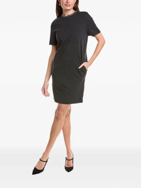Scurt rochie mini Brunello Cucinelli gri