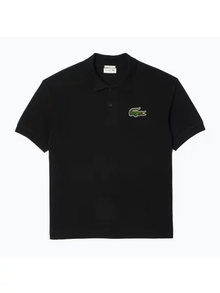 Lacoste póló fehér nyomott mintás fekete