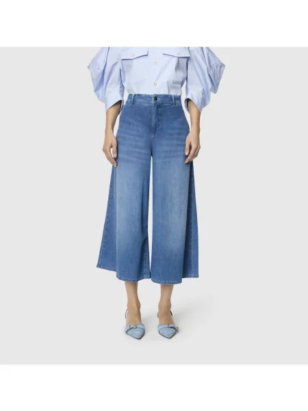 MAC Spodnie jeansowe culottes Ella Kobiety 32 niebieski