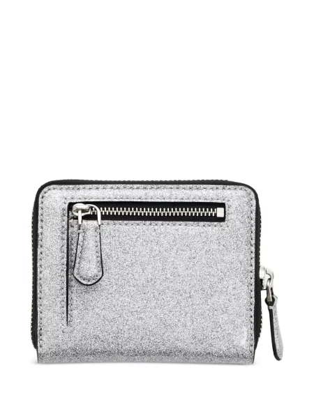 Portofel Marc Jacobs din piele argintiu