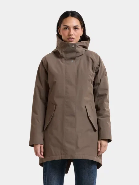 Parka w kroju regular fit z kapturem model Alana' Didriksons brązowa