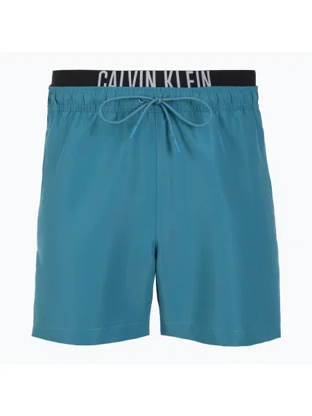 Pánske plavecké šortky Calvin Klein Intense Power Medium Double WB storm blue modrá