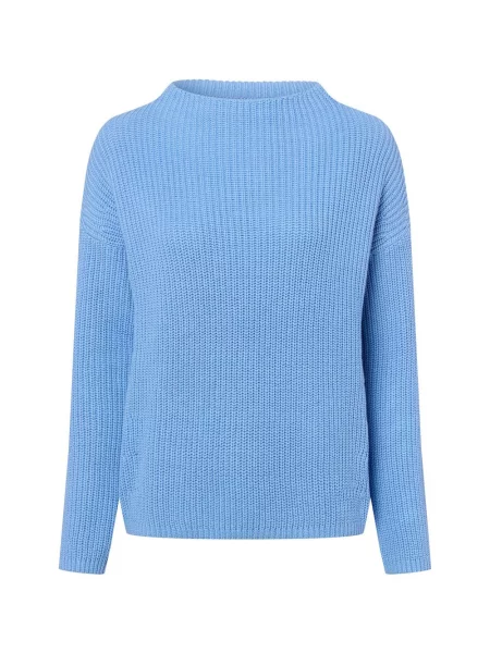 Opus Sweter z dzianiny Parto Kobiety jednolity 38 niebieski