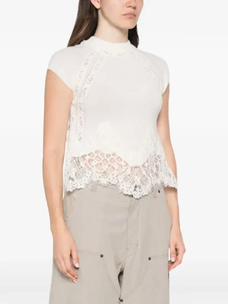Top Ermanno Scervino tricotate alb
