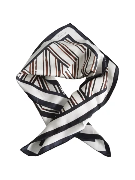 Fular Weekend Max Mara din satin cu dungi