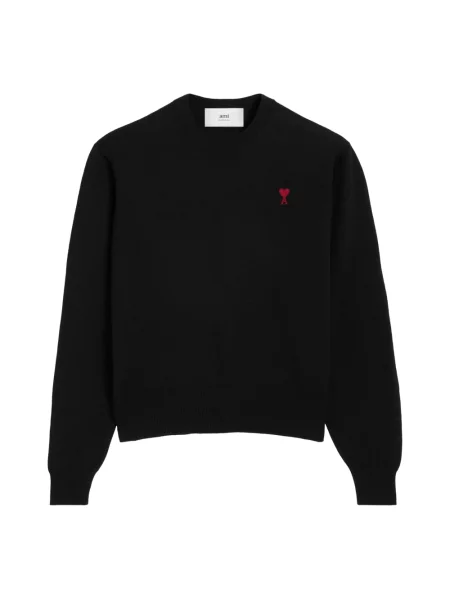 Sweter Ami Paris wełniany czarny