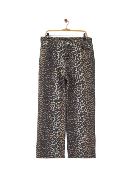 Trendyol Curve Jeans maro pueblo / gri deschis negru