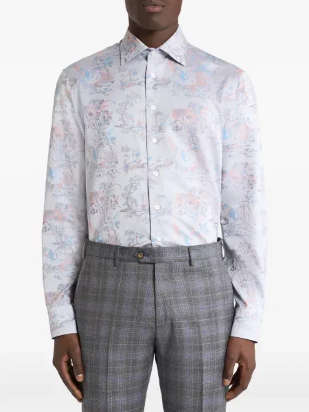 Virágos jacquard ing Etro kék