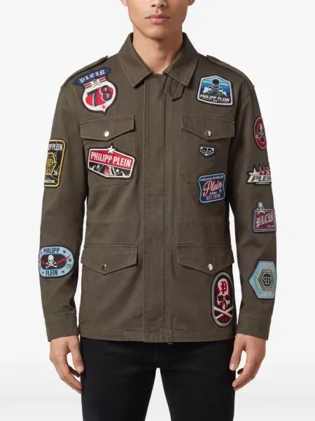 Geacă Philipp Plein cu petice verde