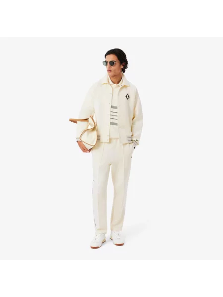 Lacoste Kurtka Bomber Classic Fit Kremowa Kremowy