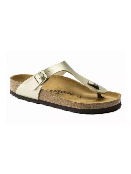 Birkenstock Gizeh BS Gold Regular Fit Unisex Sandały Birkenstock Żółty Size: beżowe