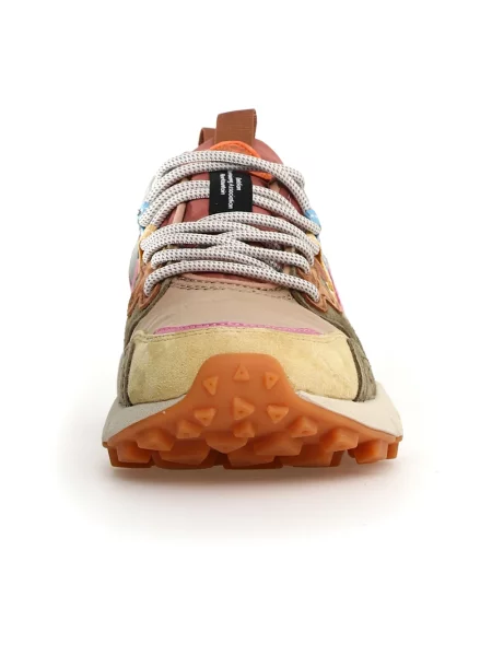 Sneakersy Flower Mountain skórzane w kwiatki szare