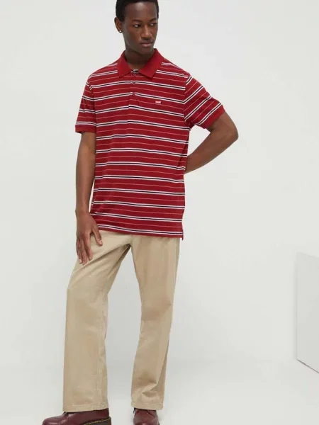 Polo majica Levi's bez uzorka bordo