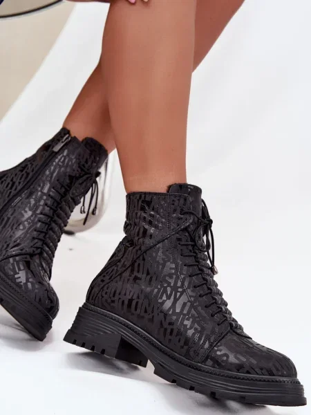 Kožne čizme Artiker crna